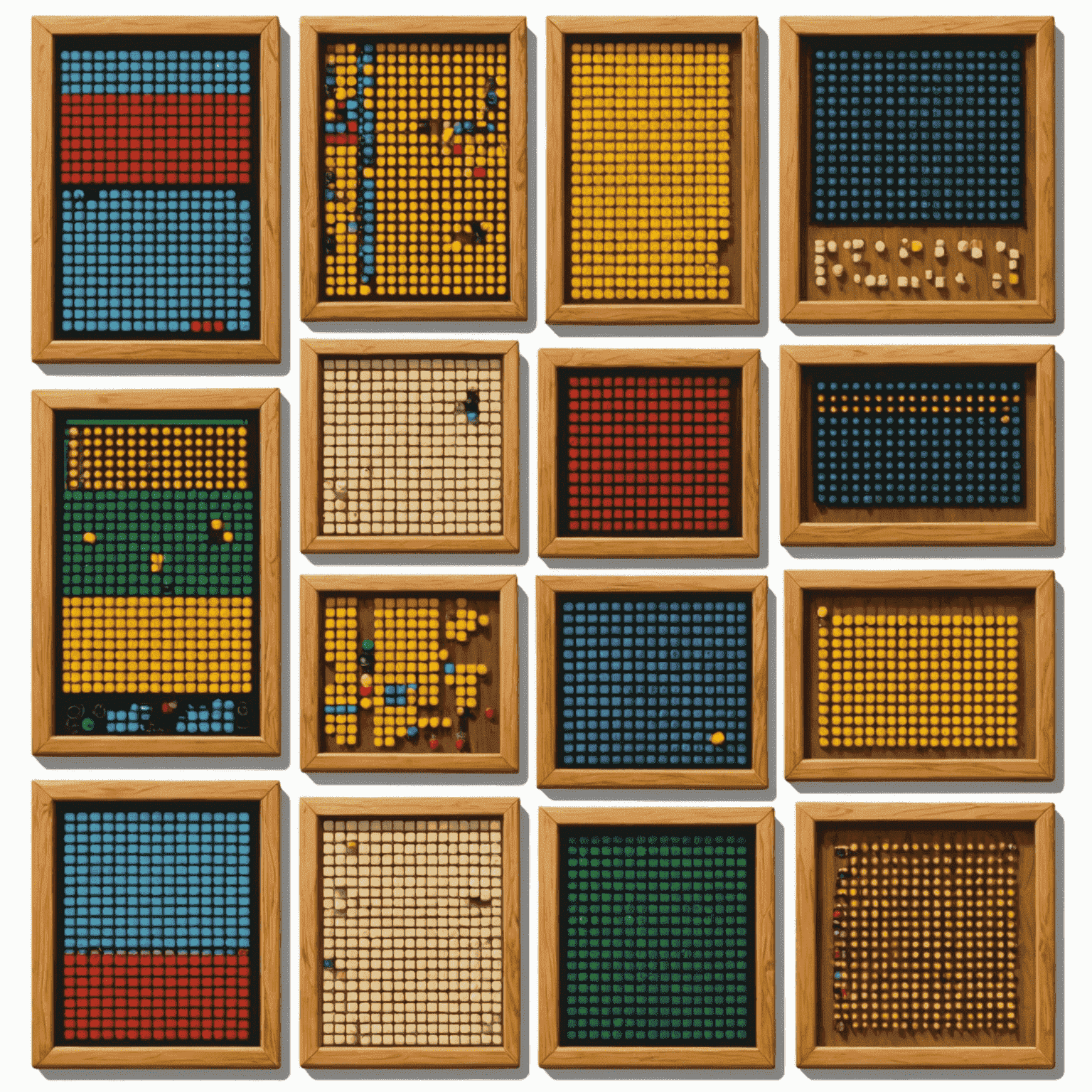 A pixelated collage showing different Plinko board layouts and unique game elements from various versions